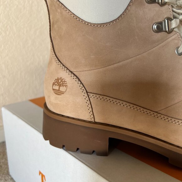Timberland Ellendale Women's 9.5M Lace-Up Boots Light Beige Nubuck - Picture 14 of 16